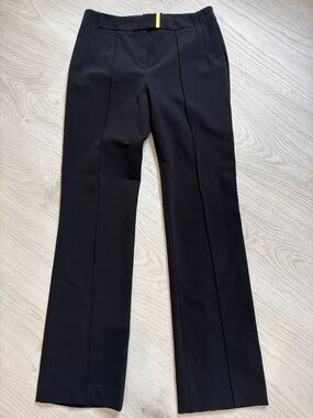 Escada Black Boot Cut Dress Pants with Yellow Accent